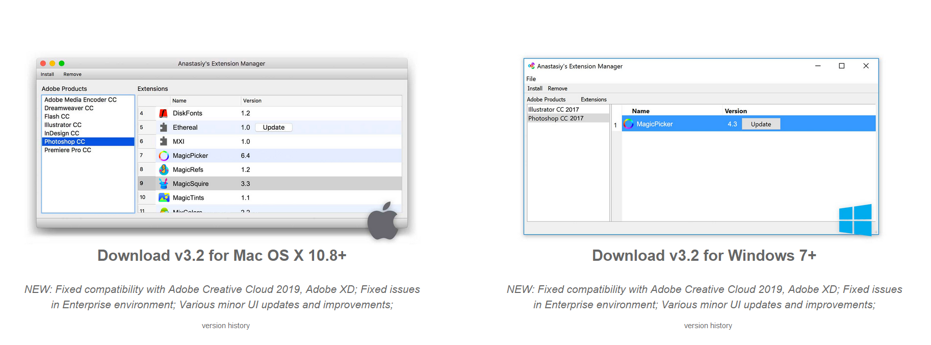 Indesign extension manager tool