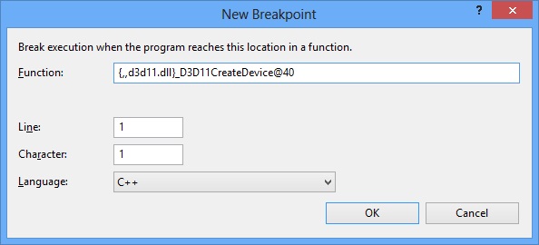 D3D11CreateDevice breakpoint