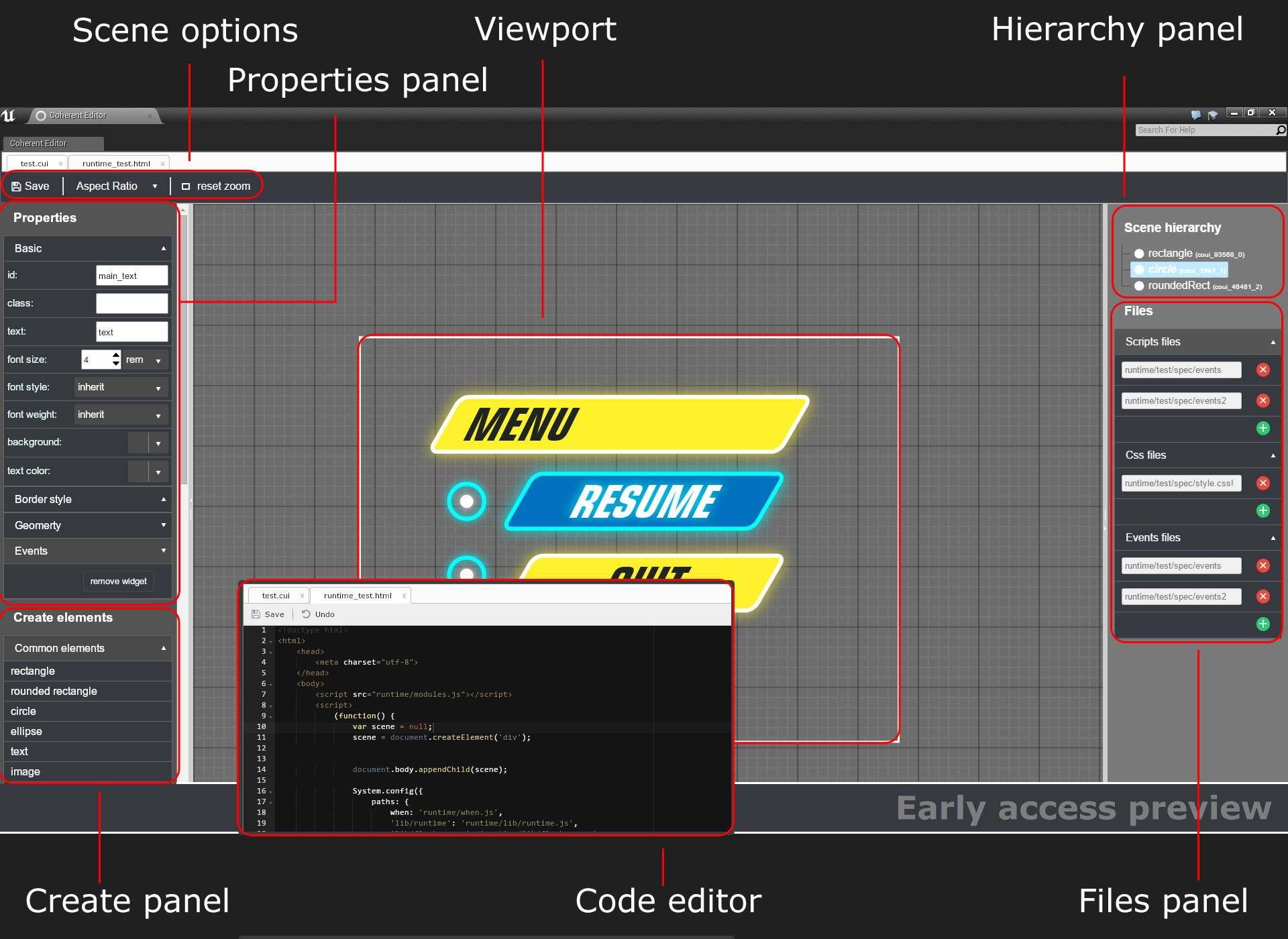 Gt ui. UI редактор. Unreal Editor start banner 200 x 600.