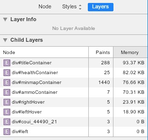 UI JS coding layers tab
